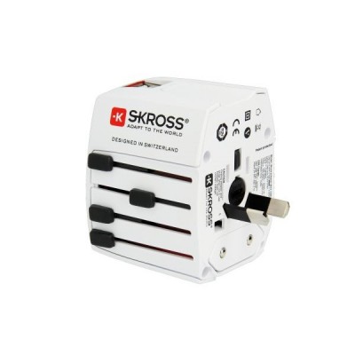 SKROSS cestovní adaptér SKROSS Power Pack, 2.5A max., vč. SOS battery powerbanku, USB nabíjení 2x výstup 2100mA, univerzální pro 150 zemí - foto č. 5