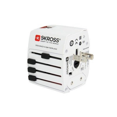 SKROSS cestovní adaptér SKROSS Power Pack, 2.5A max., vč. SOS battery powerbanku, USB nabíjení 2x výstup 2100mA, univerzální pro 150 zemí - foto č. 7