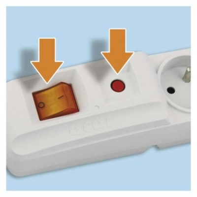 Přepěťová ochrana – 5 zásuvek, 3m, šedá (1 ks) - foto č. 12