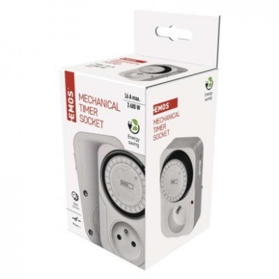 Časovač – mechanická spínací zásuvka TS-MD3 (1 ks) - foto č. 11