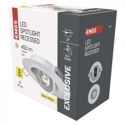 LED bodové svítidlo SIMMI bílé, kruh 5W teplá bílá (1 ks) - foto č. 28