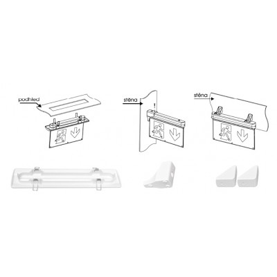 Nouzové SMD sv.,2,7W,Ni-Cd,3 hod,5000K,IP20,zaboč - foto č. 2