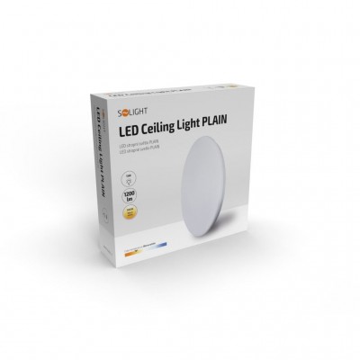 Solight LED stropní světlo Plain, 15W, 1200lm, 3000K, kulaté, 26cm - foto č. 2