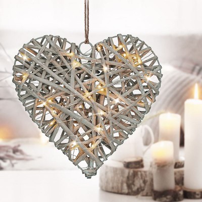 Solight LED ratanové srdce, 30x LED, 2x AA, 30cm - foto č. 6