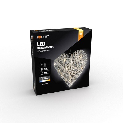 Solight LED ratanové srdce, 30x LED, 2x AA, 30cm - foto č. 8