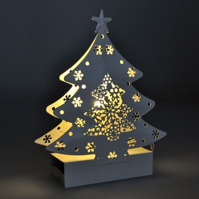 Solight LED kovový vánoční stromek, 2x AA - foto č. 2
