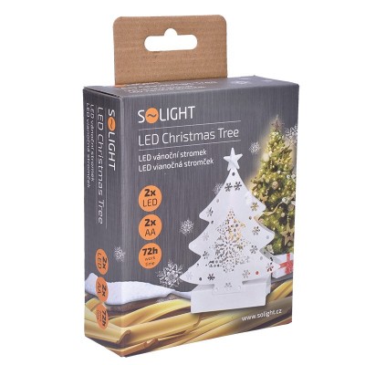Solight LED kovový vánoční stromek, 2x AA - foto č. 6