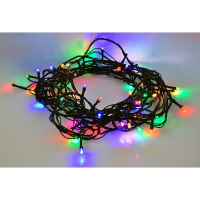 Solight LED venkovní vánoční řetěz, 100 LED, 10m, přívod 3m, 8 funkcí, časovač, IP44, vícebarevný - foto č. 2