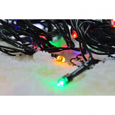 Solight LED venkovní vánoční řetěz, 100 LED, 10m, přívod 3m, 8 funkcí, časovač, IP44, vícebarevný - foto č. 5