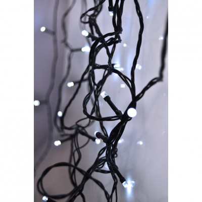 Solight LED vánoční řetěz, 3m, 20xLED, 3x AA, bílé světlo, zelený kabel - foto č. 2