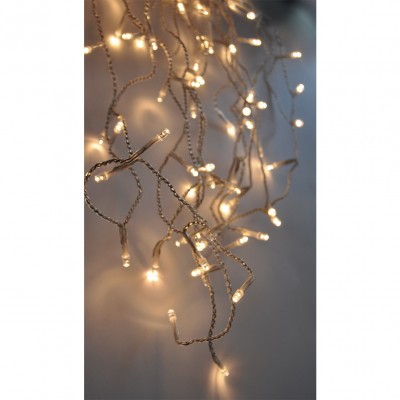 Solight LED vánoční závěs, rampouchy, 120 LED, 3m x 0,7m, přívod 6m, venkovní, teplé bílé světlo, paměť, časovač - foto č. 4