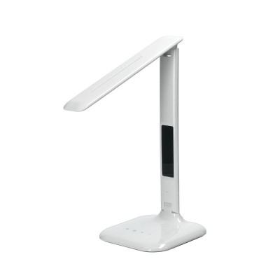 Solight LED stmívatelná stolní lampička s displejem, 7W, volba teploty světla, bílý lesk - foto č. 3