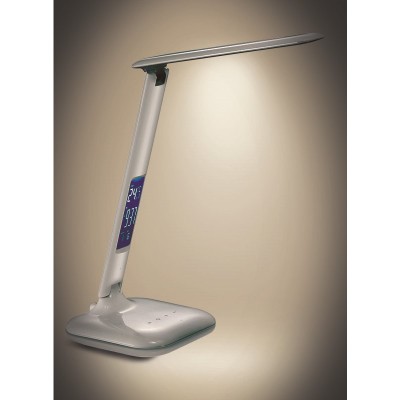 Solight LED stmívatelná stolní lampička s displejem, 7W, volba teploty světla, bílý lesk - foto č. 9
