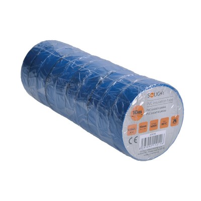 Solight izolační páska, 15mm x 0,13mm x 10m, modrá - foto č. 2