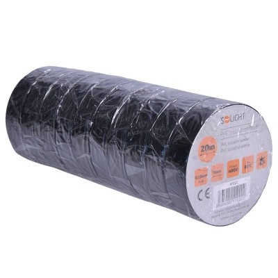 Solight izolační páska, 15mm x 0,13mm x 20m, černá - foto č. 2