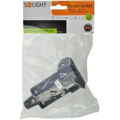 Solight zásuvka gumová, do vlhka a prachu, přímá, IP65, černá - foto č. 4