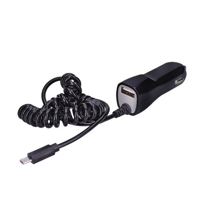 Solight USB nabíjecí autoadaptér, integrovaný kabel micro USB, výstup USB-A, 4200mA, DC 12-24V, černý - foto č. 3