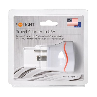 Solight cestovní adaptér pro použití ve Spojených státech, typ B - foto č. 5