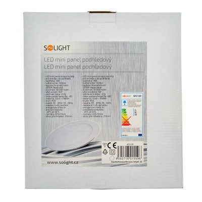 Solight LED mini panel, podhledový, 18W, 1530lm, 3000K, tenký, kulatý, bílý - foto č. 2