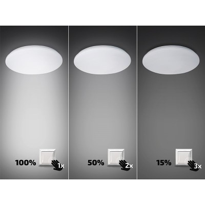 Solight LED stropní světlo, 3-stupňové stmívání, 18W, 1260lm, 4000K, kulaté, 33cm - foto č. 3