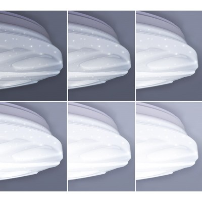 Solight LED stropní světlo Wave, 30W, 2100lm, stmívatelné, změna chromatičnosti, dálkové ovládání - foto č. 5