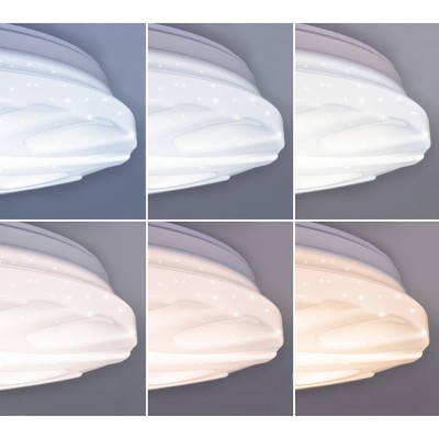 Solight LED stropní světlo Wave, 30W, 2100lm, stmívatelné, změna chromatičnosti, dálkové ovládání - foto č. 6