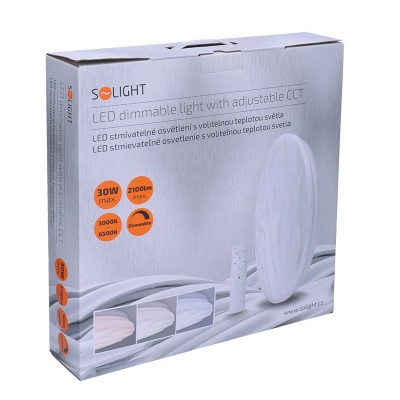Solight LED stropní světlo Wave, 30W, 2100lm, stmívatelné, změna chromatičnosti, dálkové ovládání - foto č. 9