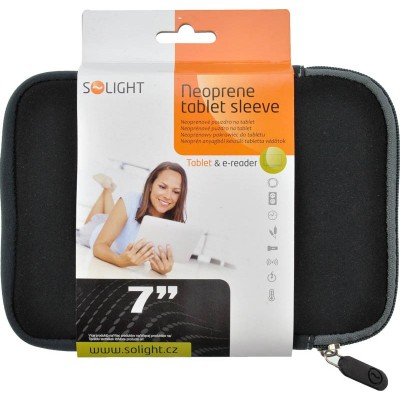 Solight neoprenové pouzdro na tablet a e-čtečku, do 7'', černé - foto č. 2