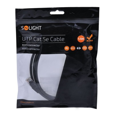 Solight UTP CAT.5E kabel, RJ45 konektor - RJ45 konektor, sáček, 1,5m - foto č. 2