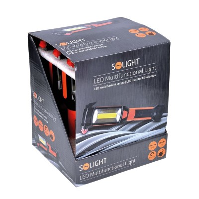 Solight LED multifunkční světlo, 180+70lm, 3W COB + 1W LED, klip, magnet, flexibilní, 3x AAA - foto č. 5