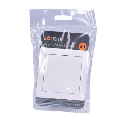 Solight vypínač Slim č. 1 jednopólový, bílý - foto č. 3