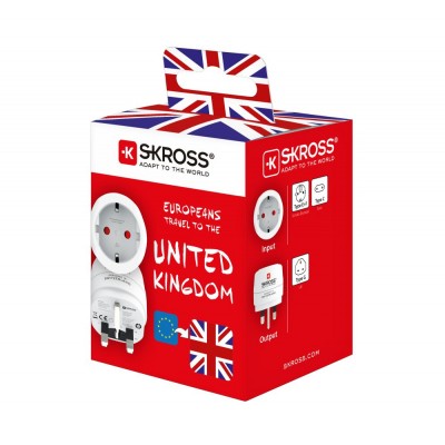 SKROSS cestovní adaptér UK pro použití ve Velké Británii, typ G - foto č. 8