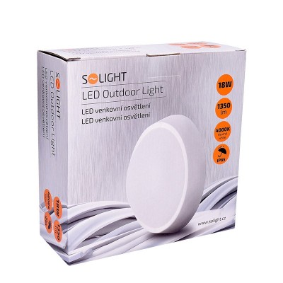 Solight LED venkovní osvětlení, 18W, 1350lm, 4000K, IP65, 22cm - foto č. 8