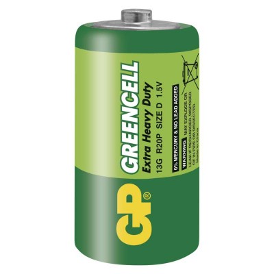 Zinková baterie GP Greencell D (R20) (2 ks) - foto č. 5