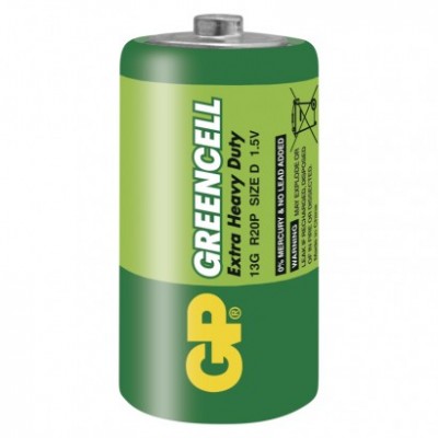 Zinková baterie GP Greencell D (R20) (2 ks) - foto č. 8