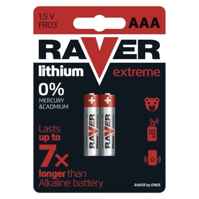 Lithiová baterie RAVER AAA (FR03) (2 ks) - foto č. 5