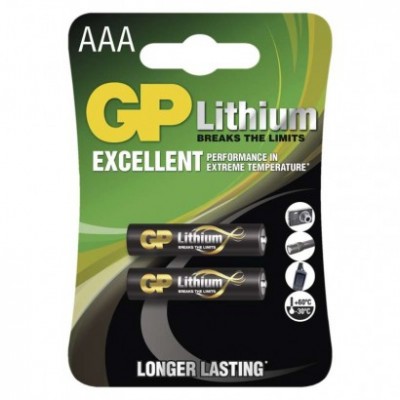 Lithiová baterie GP AAA (FR03) (2 ks) - foto č. 2