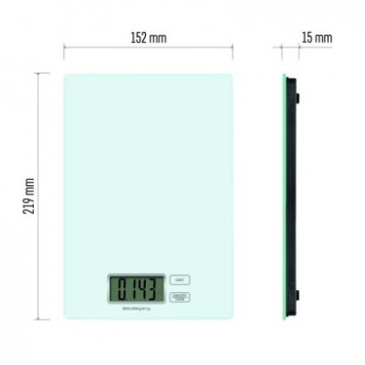 Digitální kuchyňská váha EV014, bílá (1 ks) - foto č. 24