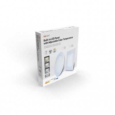 Solight LED mini panel CCT, podhledový, 12W, 900lm, 3000K, 4000K, 6000K, kulatý - foto č. 5