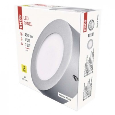 LED přisazené svítidlo PROFI, kruhové, stříbrné, 6W neutrální bílá (1 ks) - foto č. 16