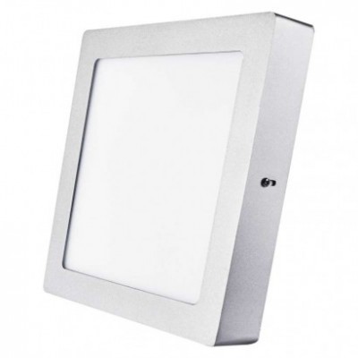LED přisazené svítidlo PROFI, čtvercové, stříbrné, 18W neutrální bílá (1 ks) - foto č. 2