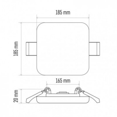 LED vestavné svítidlo VIXXO, čtvercové, bílé, 19W neut.b.,IP65 (1 ks) - foto č. 21