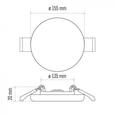 LED vestavné svítidlo VIXXO, kruhové, bílé, 13,5W neutr. b., IP65 (1 ks) - foto č. 23