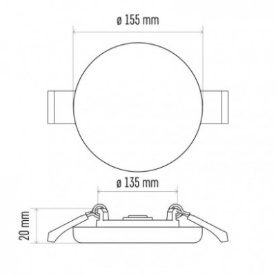 LED vestavné svítidlo VIXXO, kruhové, bílé, 13,5W neutr. b., IP65 (1 ks) - foto č. 21