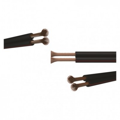 Dvojlinka nestíněná 2x1,0mm černo-rudá, 100m (100 m) - foto č. 6