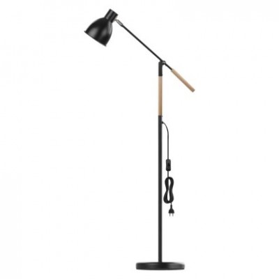 Stojací lampa EDWARD na žárovku E27, 150 cm, černá (1 ks) - foto č. 3