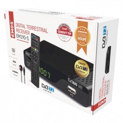 Set-top box EMOS EM190-S HD HEVC H265 (DVB-T2) (1 ks) - foto č. 6