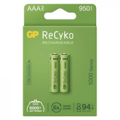 Nabíjecí baterie GP ReCyko 1000 AAA (HR03) (2 ks) - foto č. 2