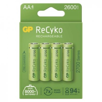 Nabíjecí baterie GP ReCyko 2700 AA (HR6) (4 ks) - foto č. 2