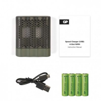 Nabíječka baterií GP Speed M451 + 4× AA ReCyko 2700 (1 ks) - foto č. 4